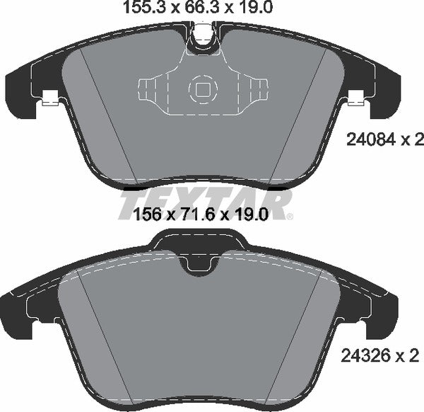 Daimler Jaguar, Brake Pad Set - Textar 2408401
