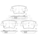 Borg & Beck Brake Pad Set - BBP2836 fits Santa Fe 2.2 CRDi 18 H/B 07/18-
