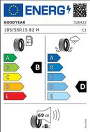 Goodyear 185 55 15 82H EfficientGrip tyre