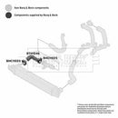 Borg & Beck Heat Exchanger Hose  - BTH1046 fits Fiat Fiorino-Qubo 1.3 MJTD 07-