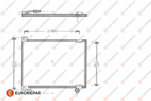 Eurorepar Air Conditioning Condenser - E163186