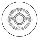 Borg & Beck Brake Disc Single  - BBD5935S fits Citroen C4 1.4,1.6 04-06