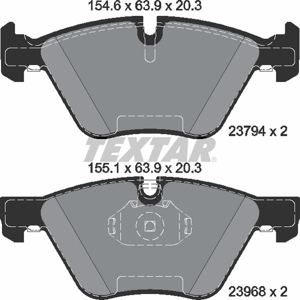 BMW, Brake Pad Set - Textar 2379401