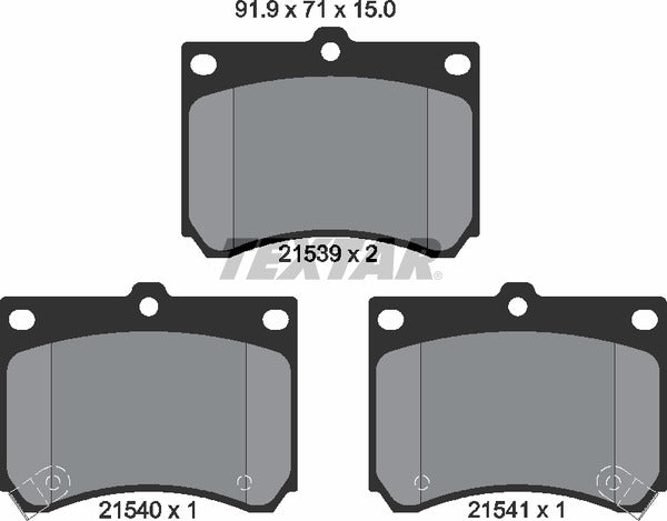 Textar Brake Pad Set - 2153901