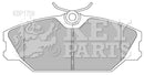 Key Parts Brake Pad Set - KBP1708 fits Renault Clio/Megane/Scenic 99-