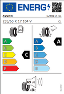 Avon 235 65 17 104V ZX7 tyre