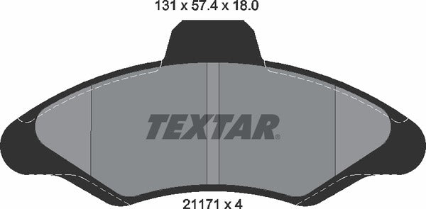 Textar Brake Pad Set - 2117105