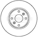 Borg & Beck Brake Disc Pair  - BBD5211 fits Renault Megane 2.0 dCi 06-09