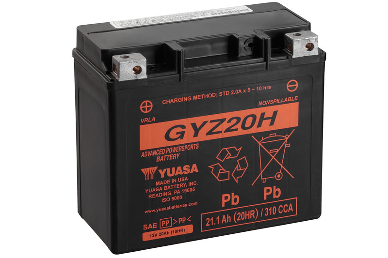 GYZ20H (WC) 12V Yuasa High Performance MF VRLA Battery (5470978801817)