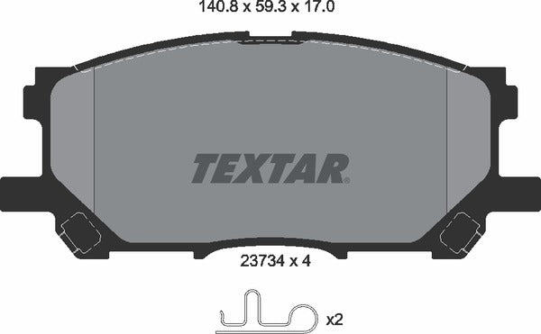 Lexus Toyota, Brake Pad Set - Textar 2373401
