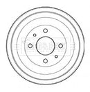 Borg & Beck Brake Drum (Single) -bbr7253