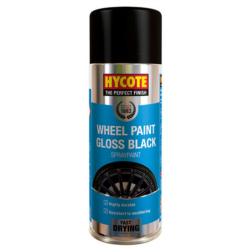 Hycote Gloss Black Wheel Spray Paint - 400ml