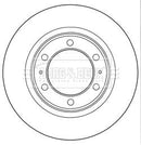 Borg & Beck Brake Disc Pair  - BBD5289 fits Toy.Hi-Lux 3.0D-4D(KUN26)7/05-