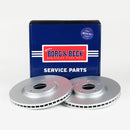 Borg & Beck Brake Disc Pair  - BBD5162 fits Renault Koleos 10/08-