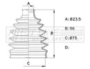 First Line Cv Joint Boot Kit  - FCB6415 fits Toyota IQ 08 -