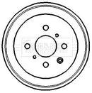 Borg & Beck Rear Brake Drum (Single) -BBR7120