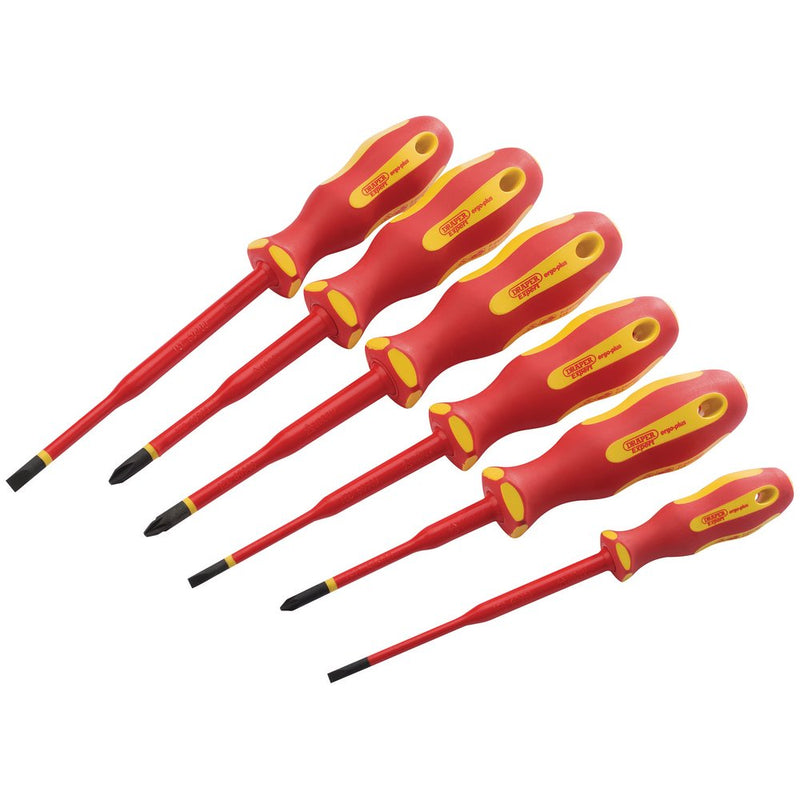 Ergo Plus Slimline VDE Approved Fully Insulated Screwdrivers (6 Piece)