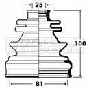 First Line Cv Joint Boot Kit  - FCB2845 fits Mitsubishi Shogun Sport