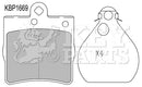 Key Parts Brake Pad Set - KBP1669 fits Mercedes C Class 1993-