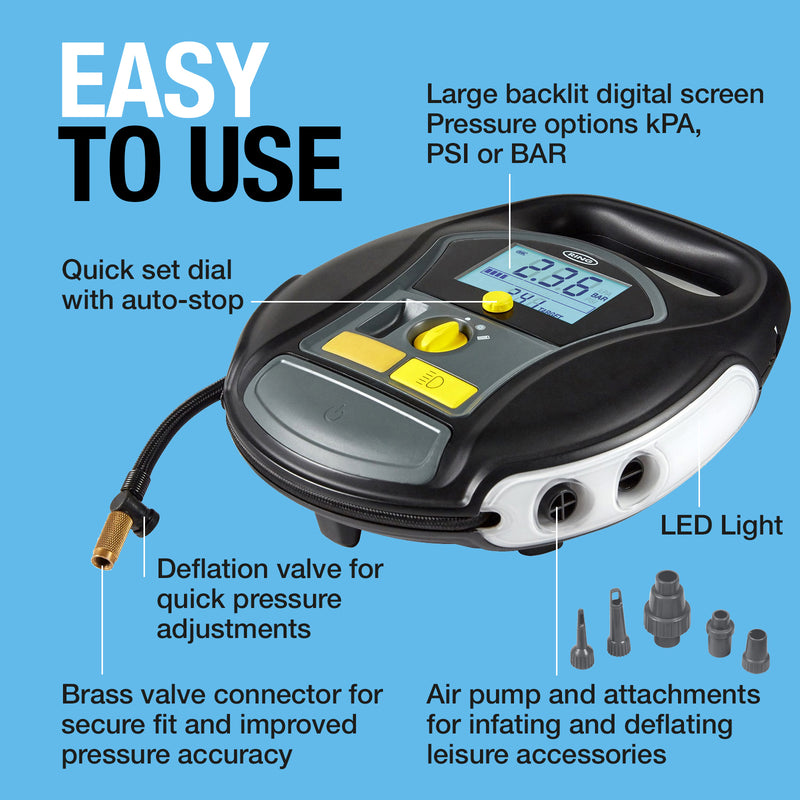 Ring Cordless Digital Inflator And Air Pump (4 In 1 Rechargeable)  - RTC6000