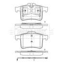 Borg & Beck Brake Pad Set - BBP2831 fits XK (X150) 5.0 09-07/14