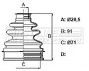 First Line Cv Joint Boot Kit  - FCB6349 fits Mazda 3