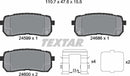 Hyundai Kia, Brake Pad Set - Textar 2459904