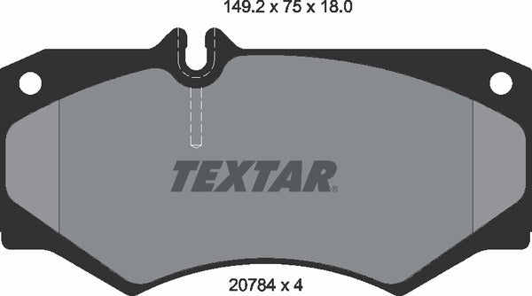 Textar Brake Pad Set - 2078401