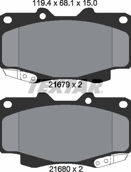 Toyota, Brake Pad Set - Textar 2168001