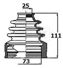 Borg & Beck Cv Joint Boot Kit  - BCB6147 fits Opel Corsa D