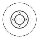 Borg & Beck Brake Disc Pair  - BBD4902 fits Toyota Corolla 1.6(AE86) 84-87