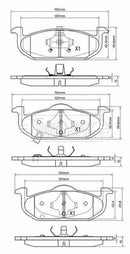 Borg & Beck Front Brake Pad Set - BBP2547 fits MG MG3 1.3,1.5 04/11-