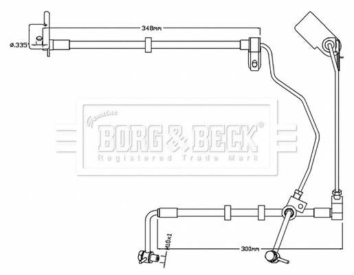 Borg & Beck Brake Hose  - BBH8741 fits DISCOVERY V L462 2016>
