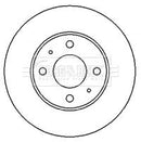 Borg & Beck Brake Disc Pair  - BBD4336 fits Hyundai Accent 2000-
