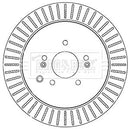 Borg & Beck Brake Disc Pair  - BBD5342 fits Hyundai ix55 09/08-