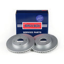 Borg & Beck Brake Disc Pair  - BBD4638 fits Ford Fiesta VI