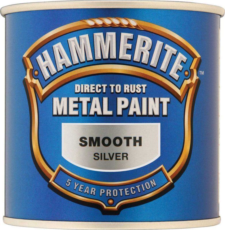 Hammerite Smooth Silver Paint - 250ml