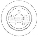 Borg & Beck Brake Disc Pair  - BBD5351 fits Chrysler Cherokee 9/01-7/08