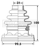 First Line Cv Joint Boot Kit  - FCB6259 fits BMW X3