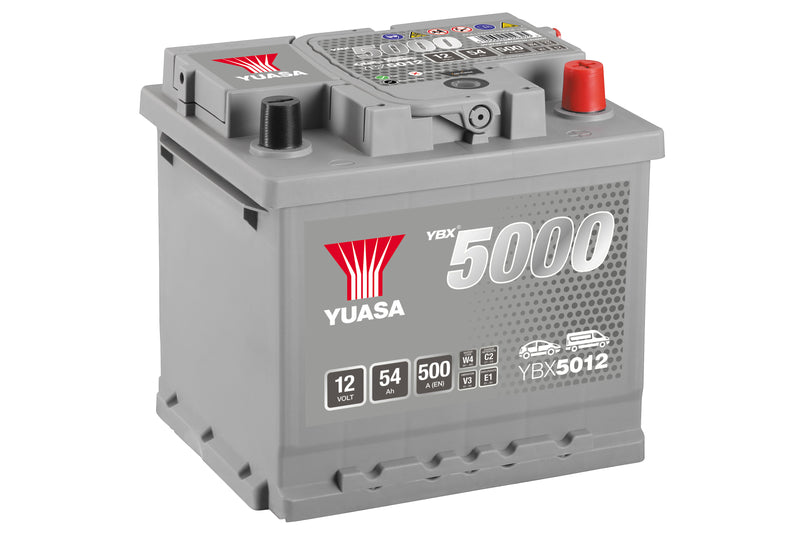 Yuasa YBX5012 - 5012 Silver High Performance SMF Battery - 5 Year Warranty