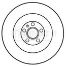 Borg & Beck Brake Disc Single  - BBD6050S fits Audi S6 03/06-08/11