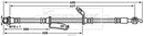 Borg & Beck Brake Hose  - BBH7874 fits Toyota Auris,Verso