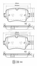 Borg & Beck Rear Brake Pad Set -BBP2574