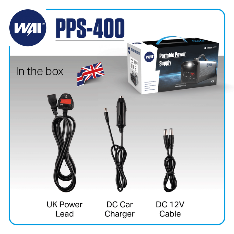 WAI PPS-400 Portable Power Supply With Power Leads