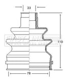 First Line Cv Joint Boot Kit  - FCB2111 fits Opel, Vauxhall - Outer